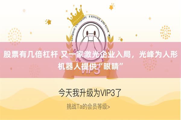 股票有几倍杠杆 又一家激光企业入局，光峰为人形机器人提供“眼睛”