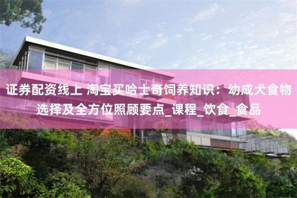 证券配资线上 淘宝买哈士奇饲养知识：幼成犬食物选择及全方位照顾要点_课程_饮食_食品
