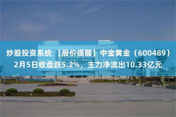 炒股投资系统 【股价提醒】中金黄金（600489）2月5日收盘跌5.2%，主力净流出10.33亿元